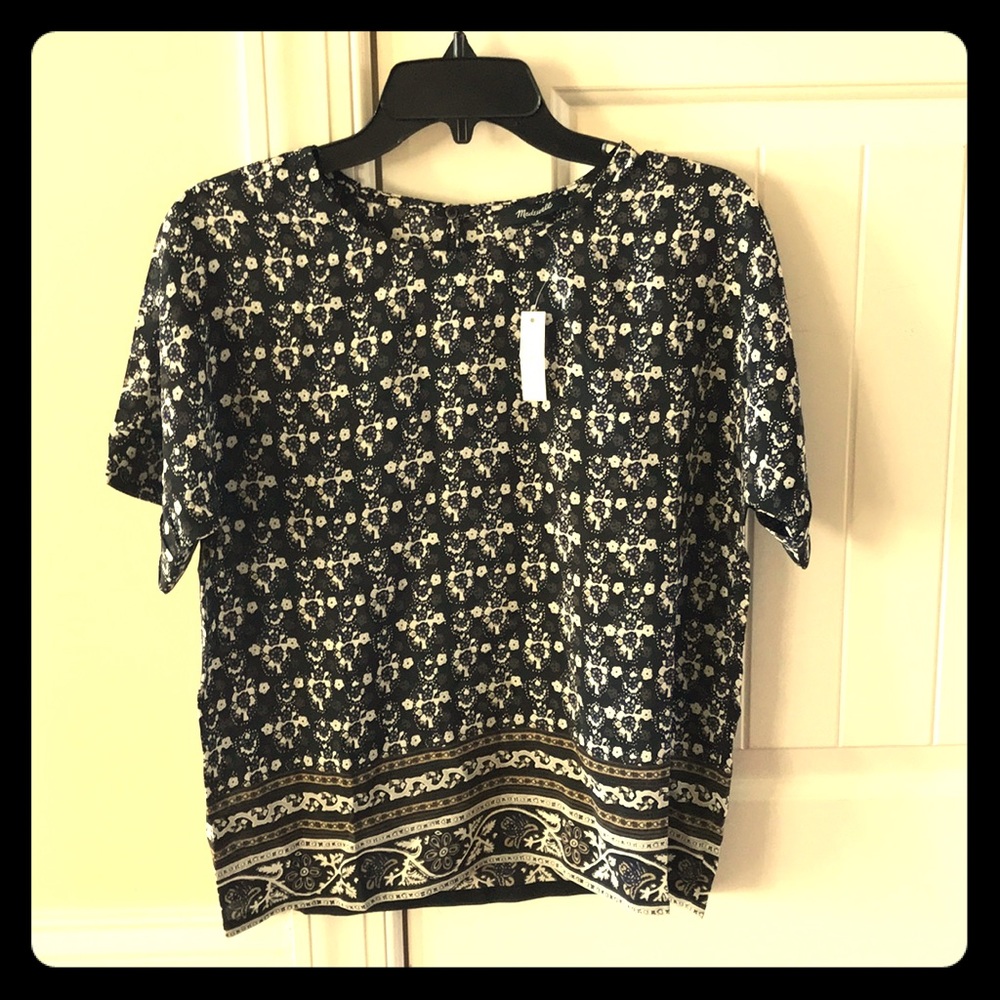 Madewell short sleeve blouse.